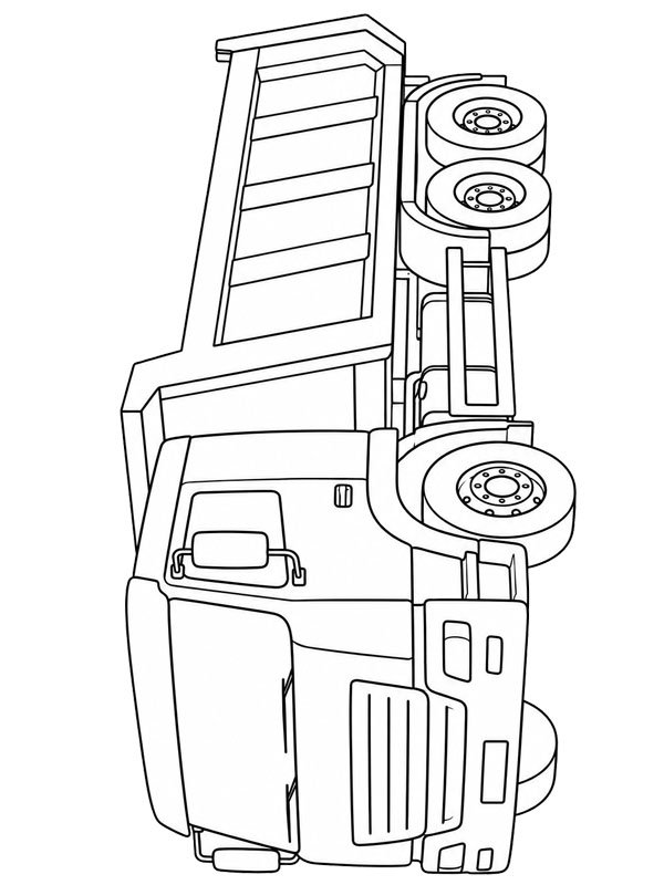Dump truck Colouring page