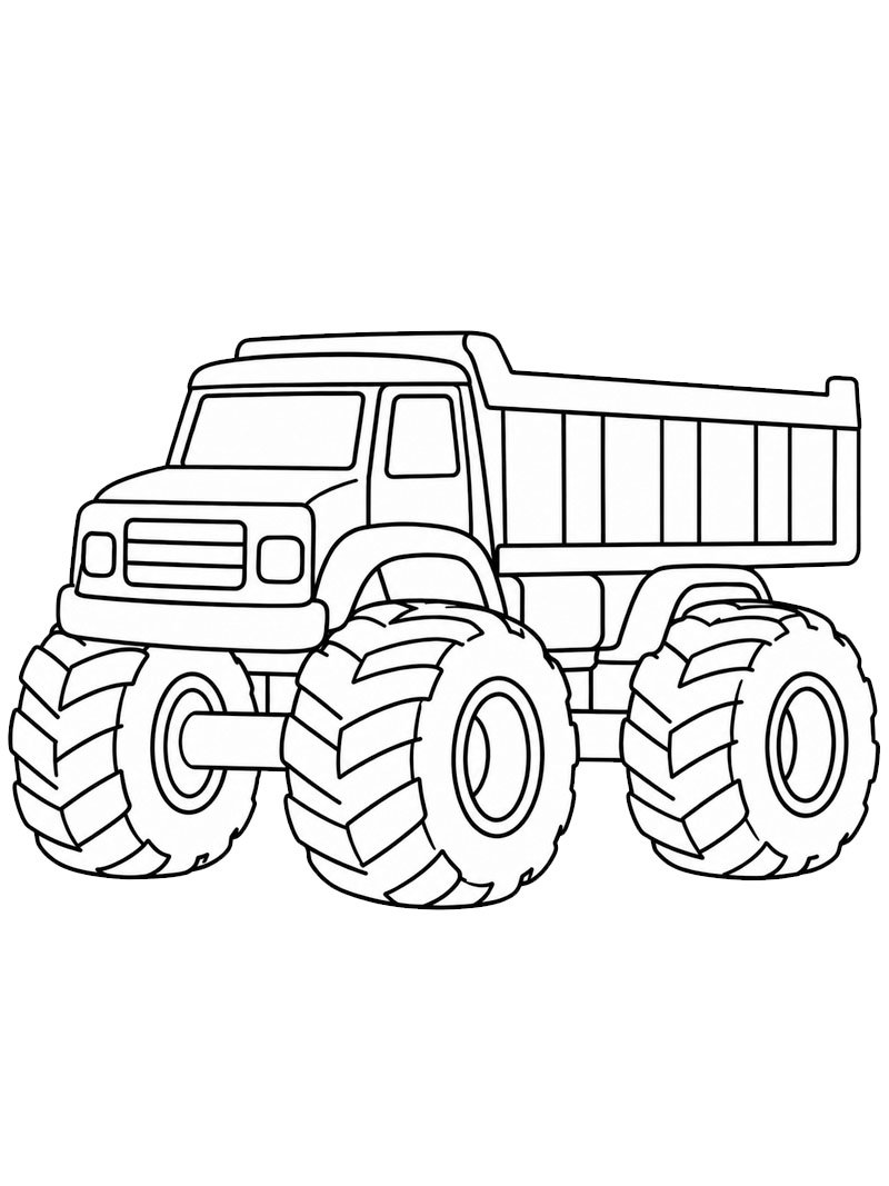 Dump Truck Monster Truck Colouring page Dump Truck Monster Truck Colouring page