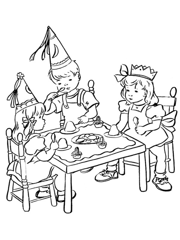 Kids party Colouring page