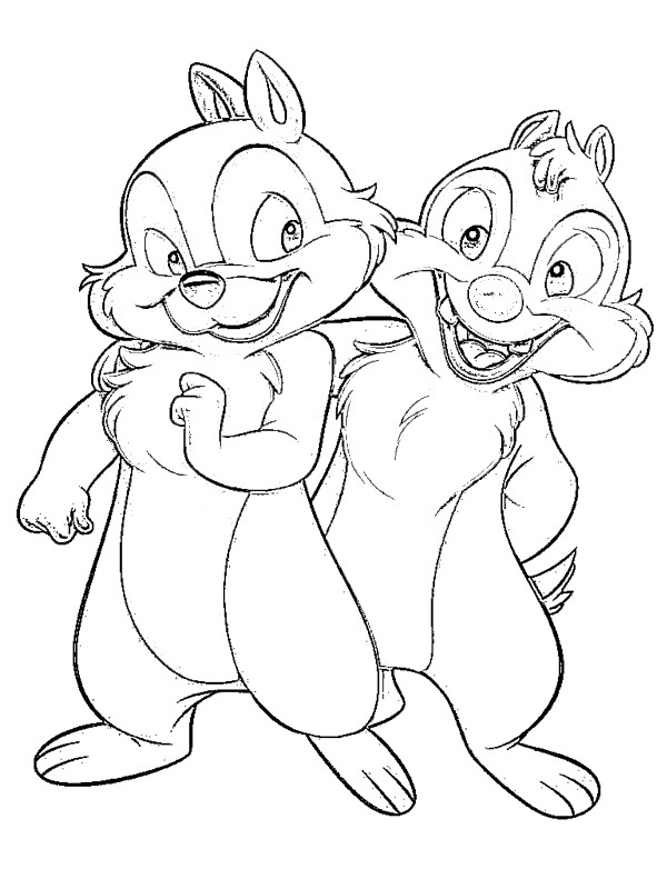 Chip 'n' Dale Colouring page