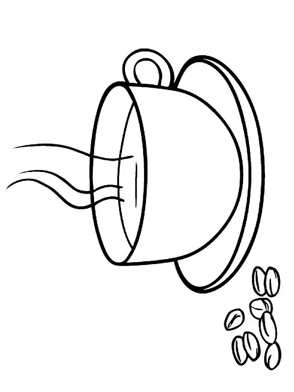 Coffee cup Colouring page