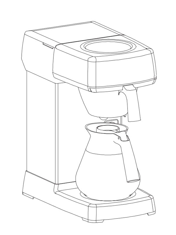 Coffee machine Colouring page