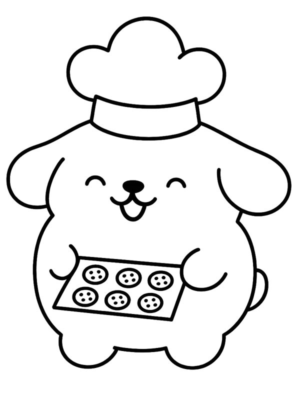 Cook Pompompurin Colouring page