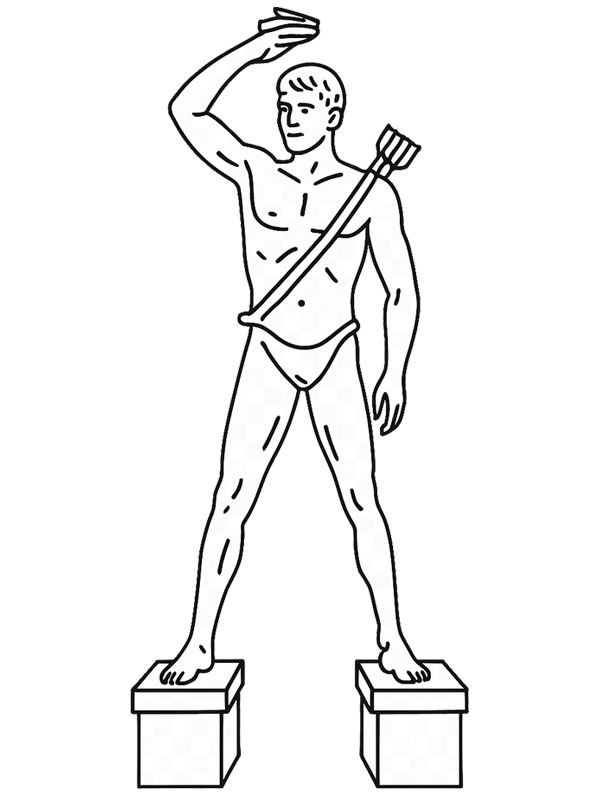 Colossus of Rhodes Colouring page