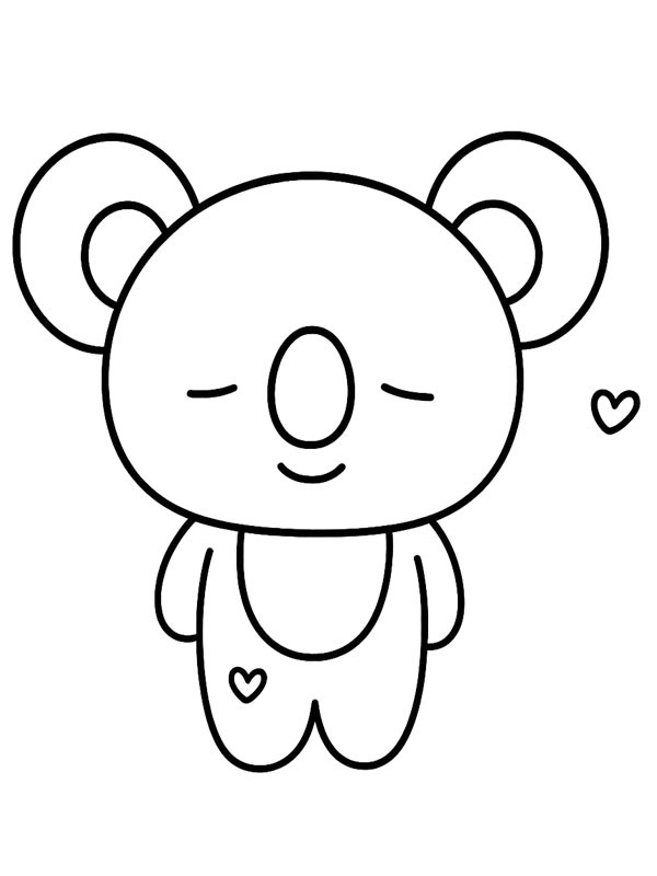 Koya BT21 Colouring page