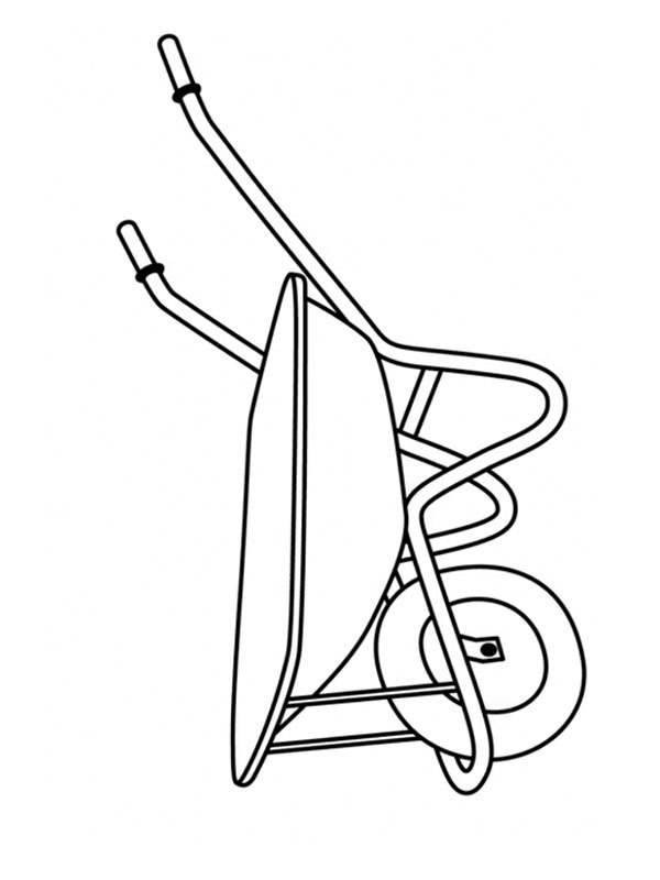 Wheelbarrow Colouring page