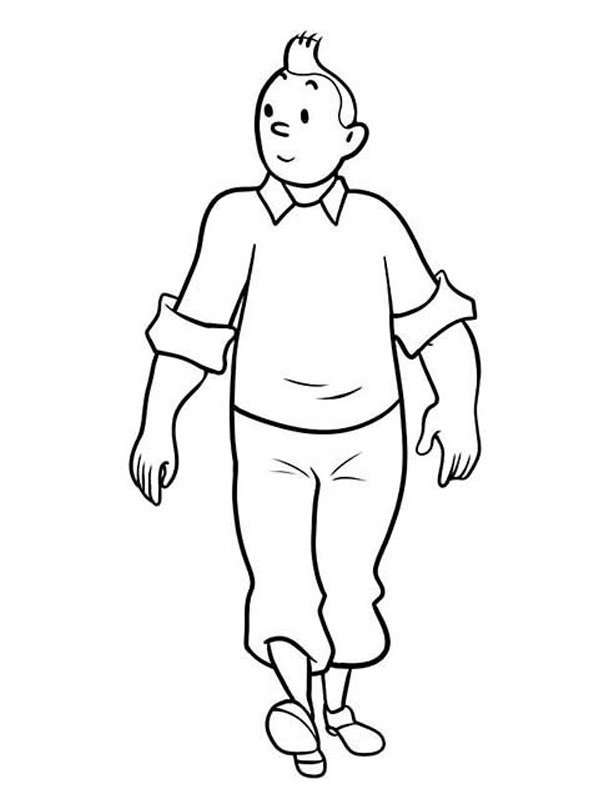 Tintin Colouring page