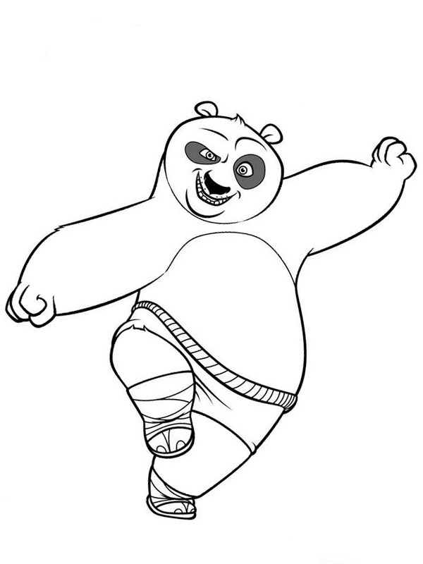 Po (Kung Fu Panda) Colouring page
