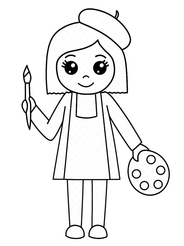 Artist Colouring page