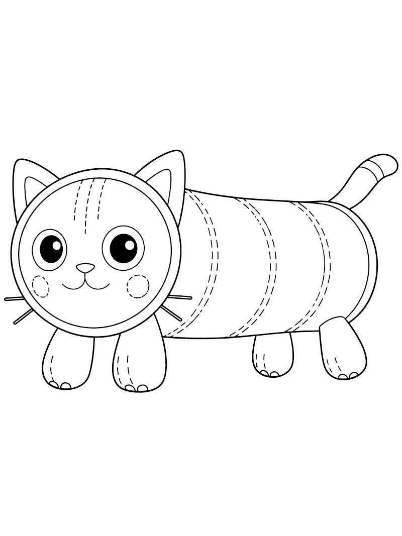 Pillow Cat (Gabby's Dollhouse) Colouring page