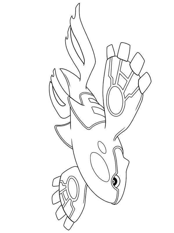 Kyogre (Pok&eacute;mon) Colouring page