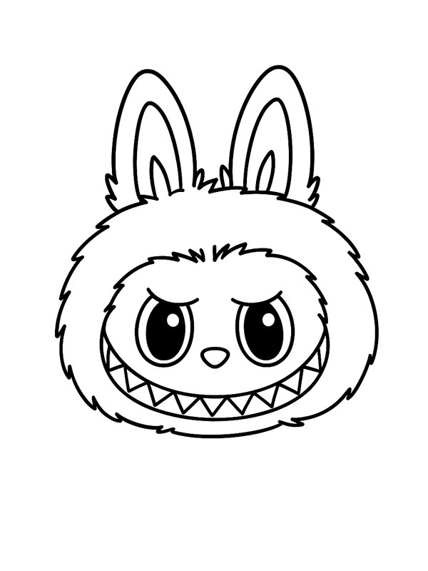 Head Labubu Colouring page