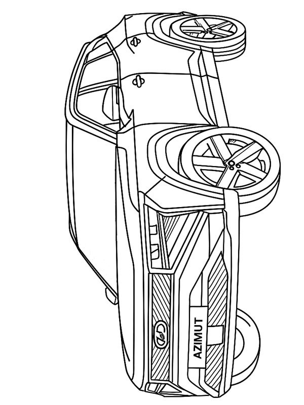 Lada Azimut Colouring page