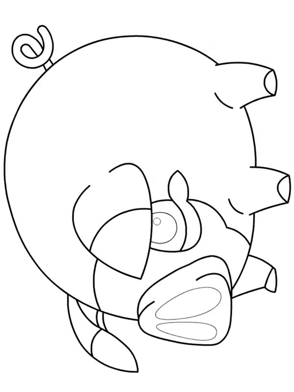 Lechonk Colouring page
