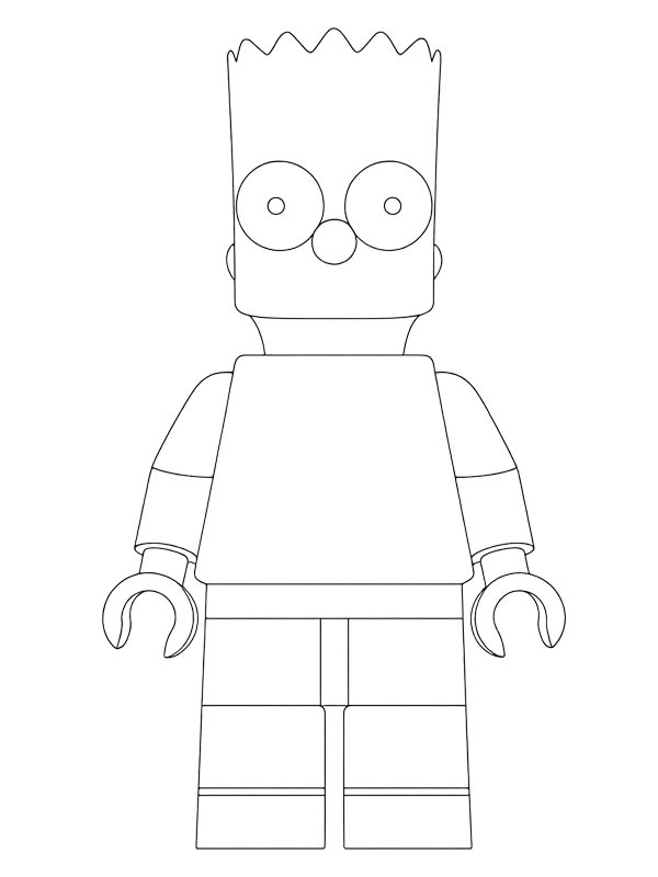 LEGO Bart Simpson Colouring page