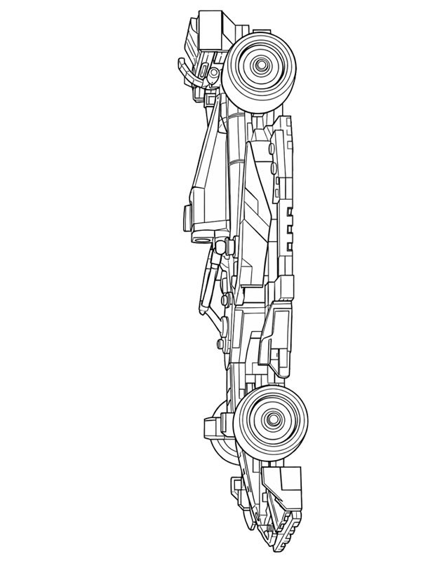 LEGO F1 racecar Colouring page