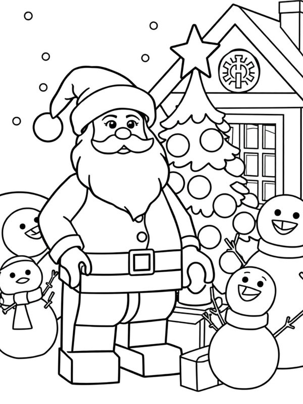 LEGO santa claus Colouring page