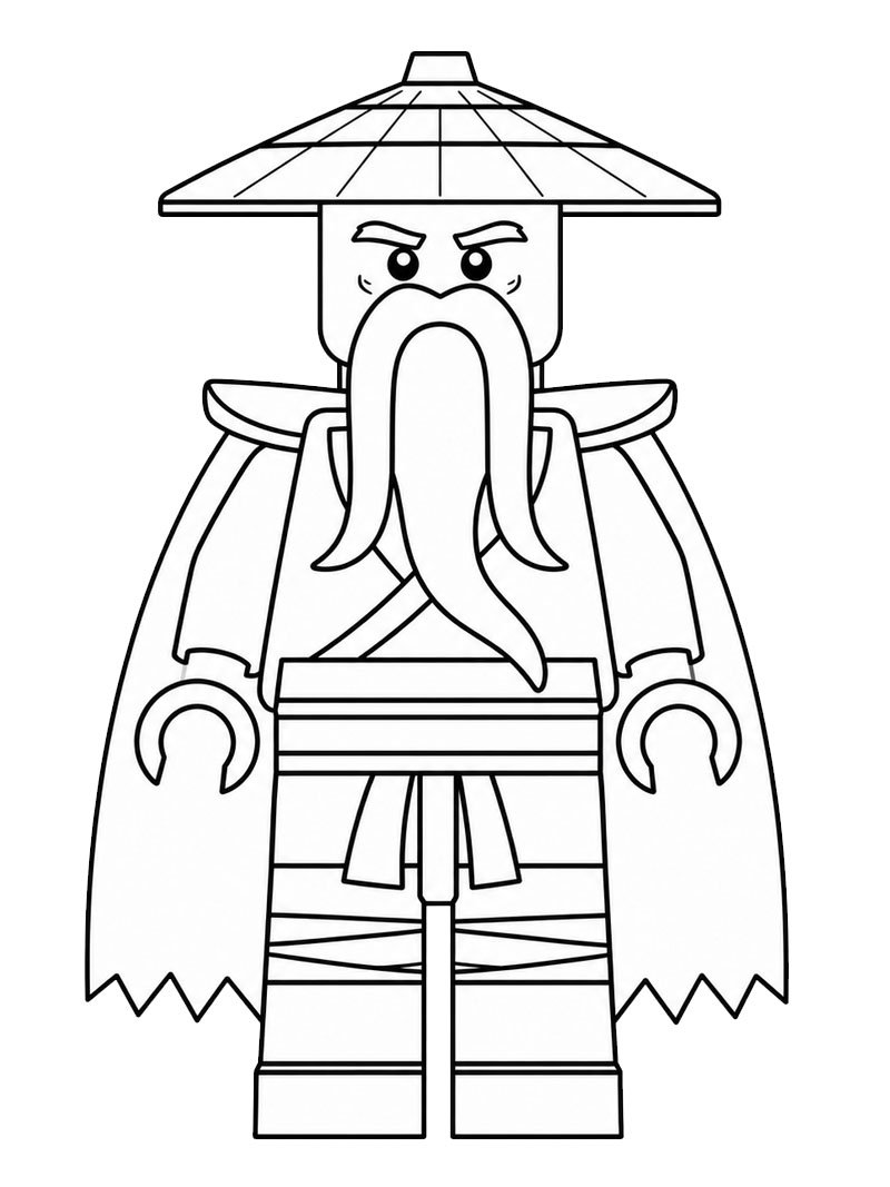 LEGO Ninjago Master Wu Colouring page