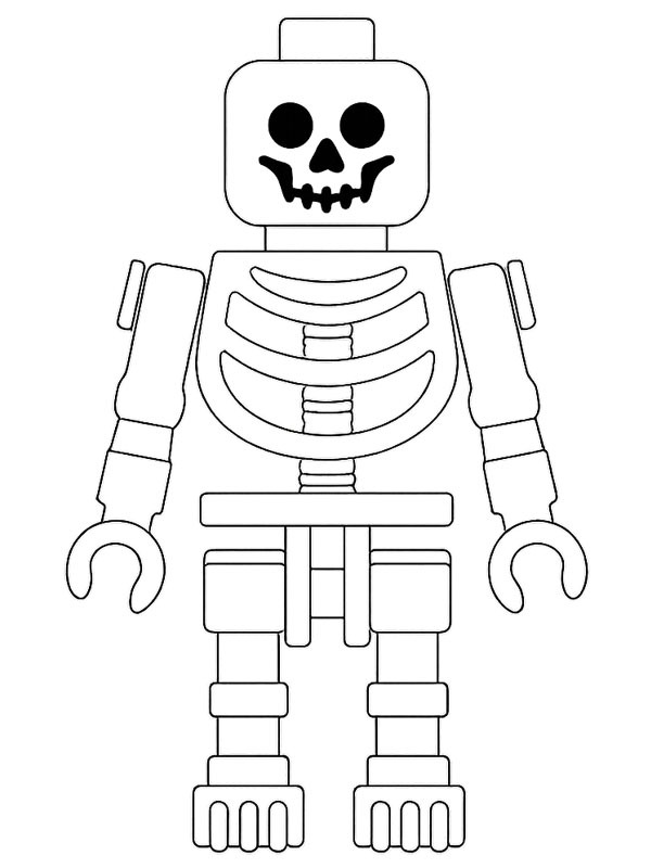 LEGO Skeleton figure Colouring page