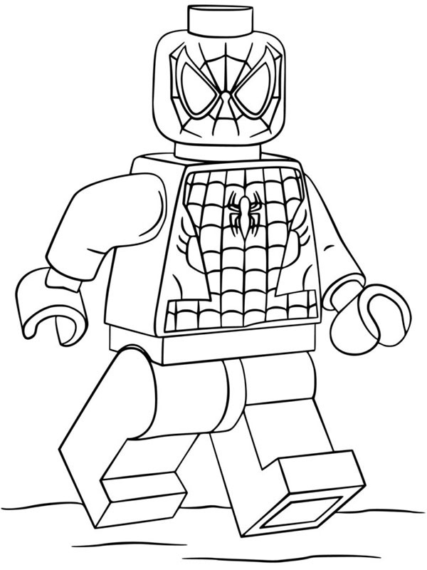 LEGO Spiderman Colouring page