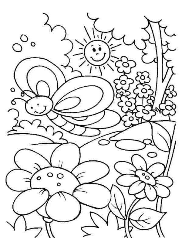 Spring Colouring page