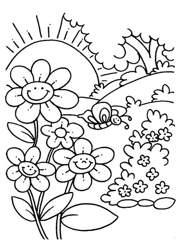 Spring Colouring page