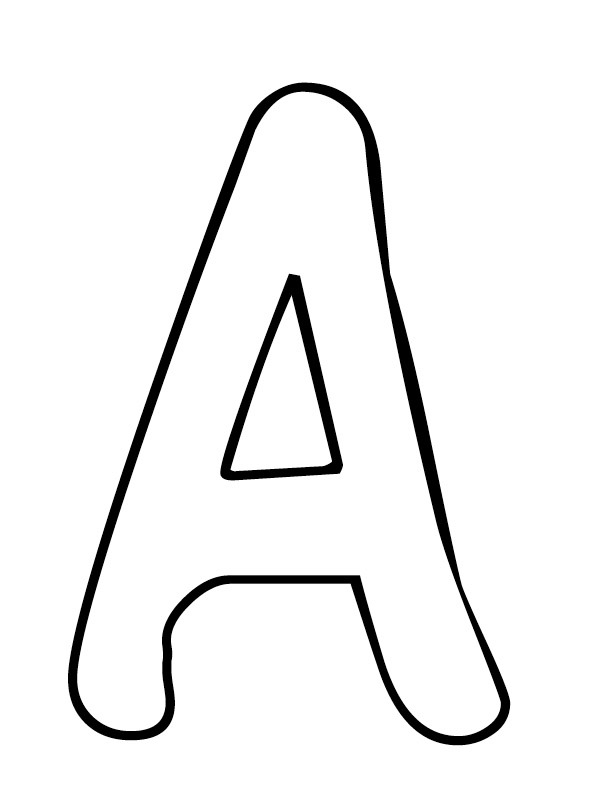 Letter A Colouring page