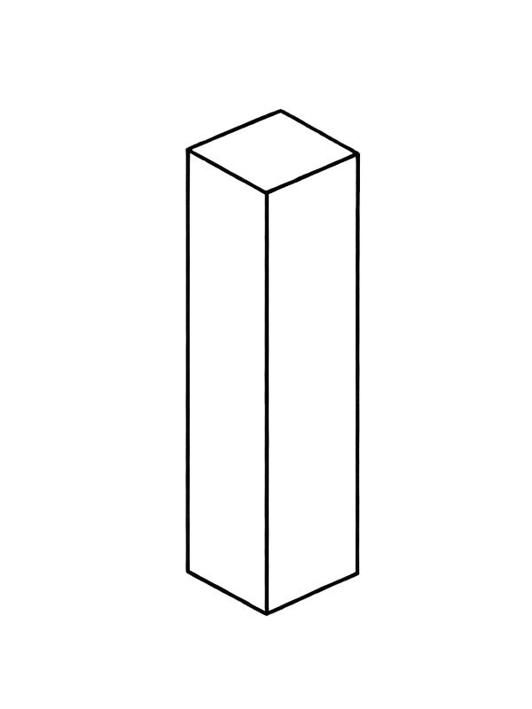 Letter I 3D Colouring page