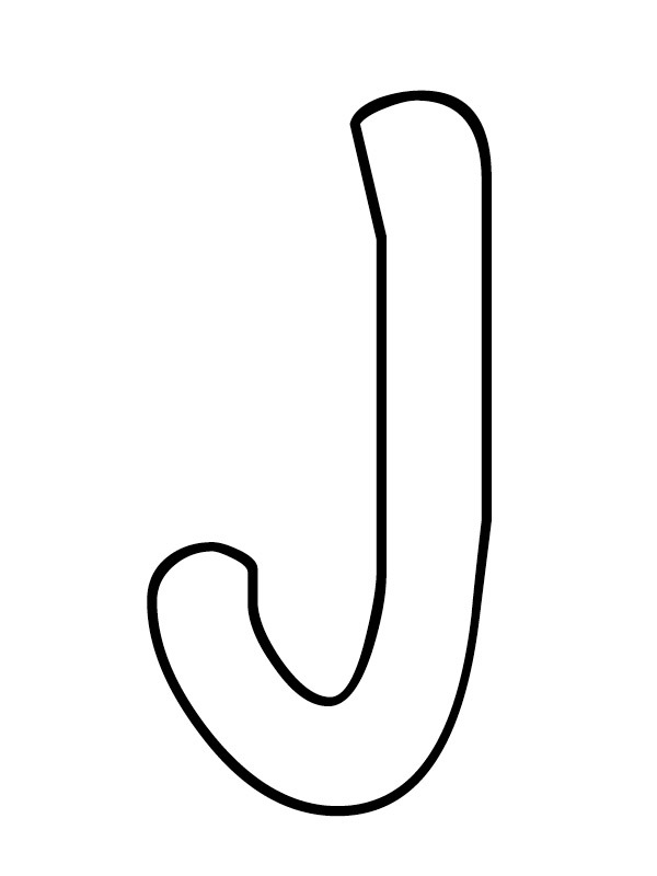 Letter J Colouring page