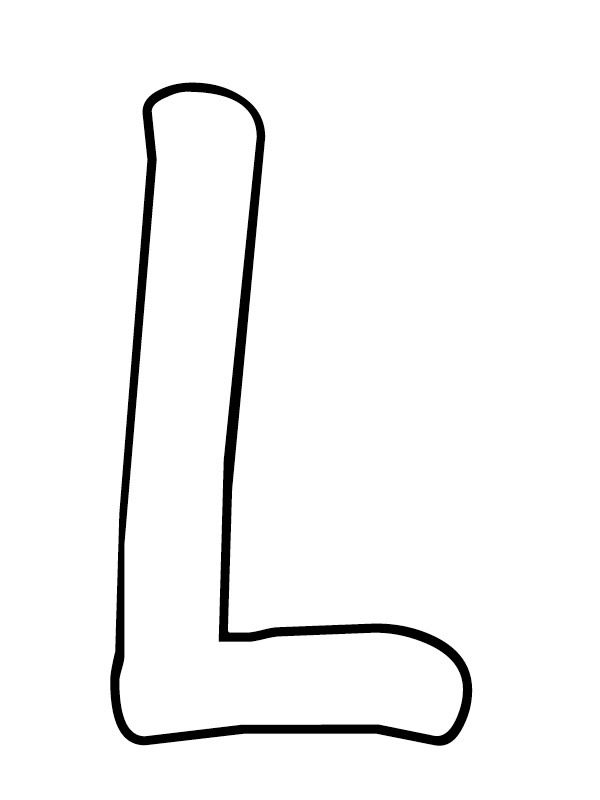 Letter L Colouring page