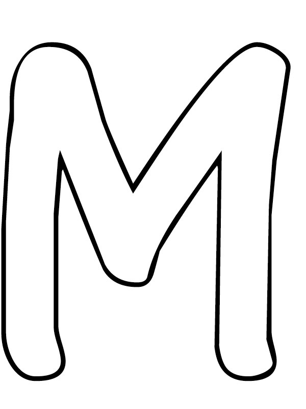 Letter M Colouring page