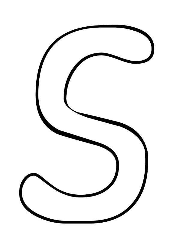 Letter S Colouring page