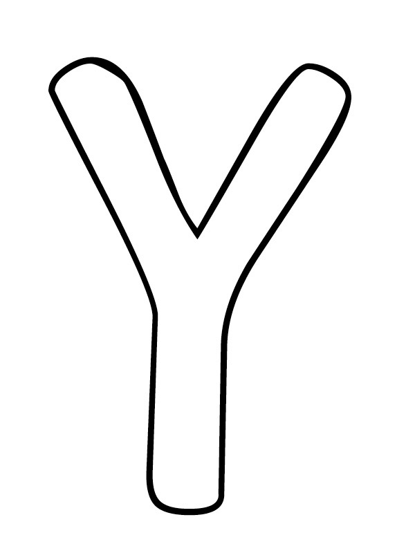 Letter Y Colouring page