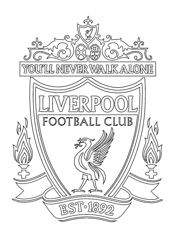 Player Liverpool Fc Colouring Pages Liverpool Fc Shield Coloring Page 