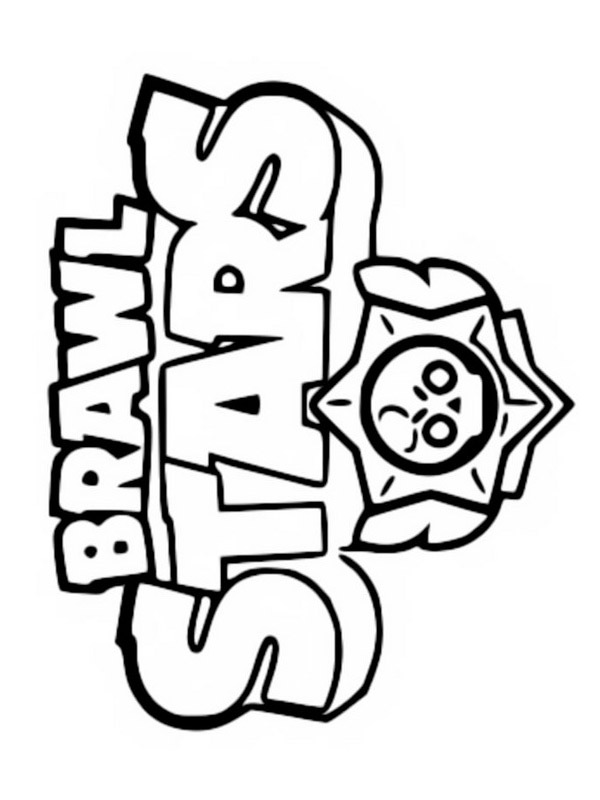 Brawl Stars Logo Colouring page