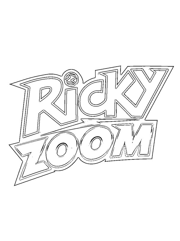 Logo Ricky Zoom Colouring page