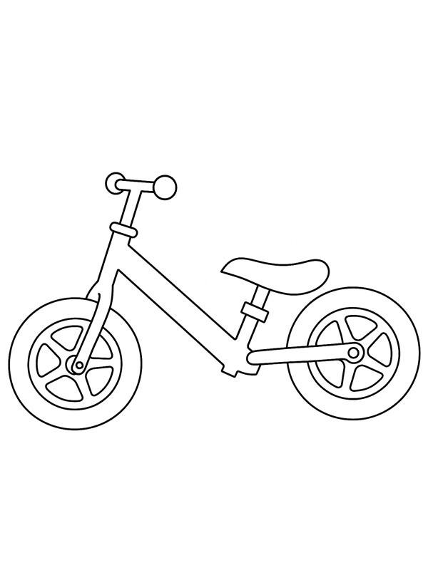 Balance bike Colouring page