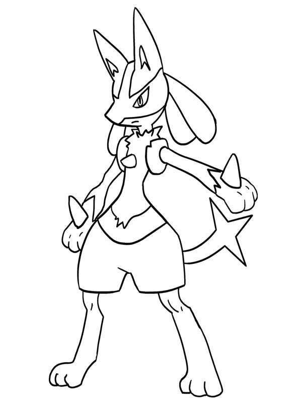 Lucario (Pok&eacute;mon) Colouring page