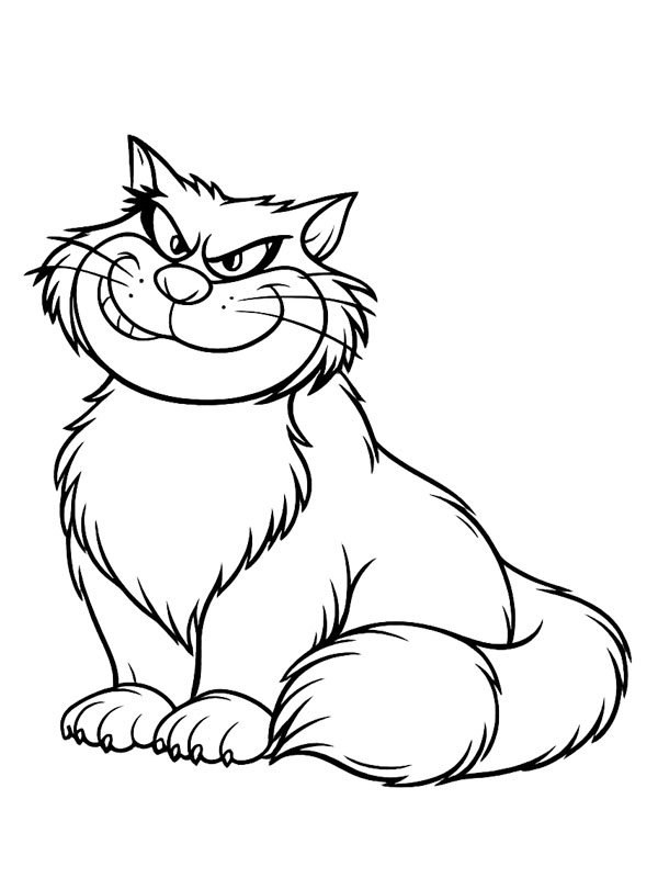 Lucifer the Cat Colouring page