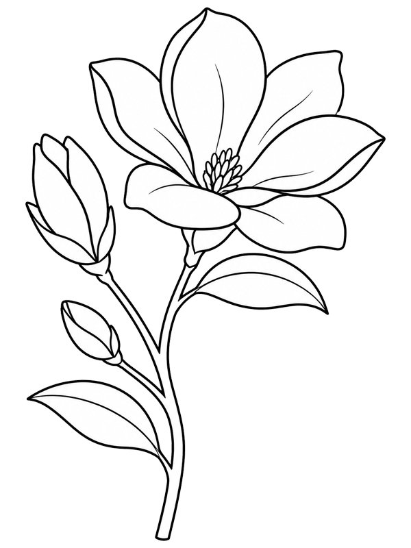 Magnolia Colouring page