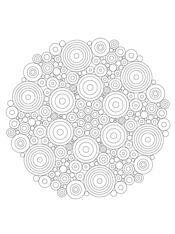 Mandala circles Colouring page