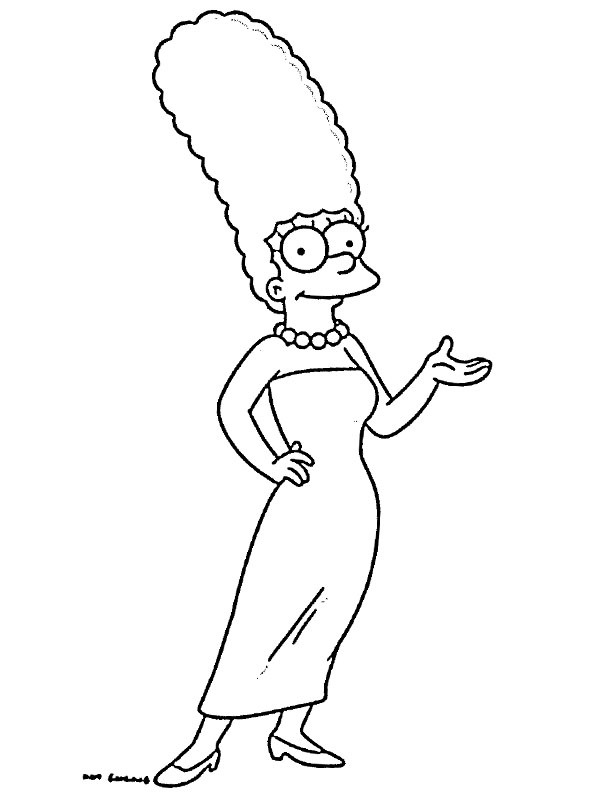Marge Simpson Colouring page