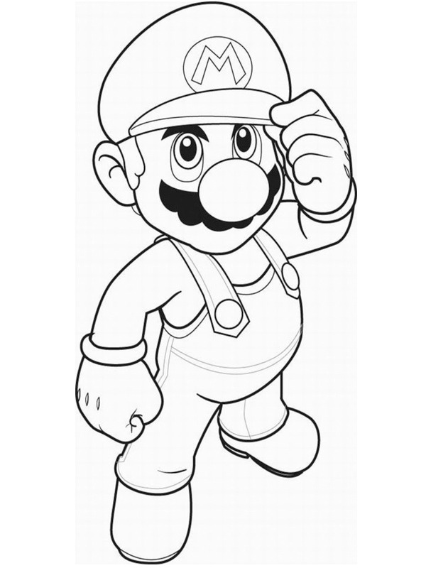 Mario Colouring page