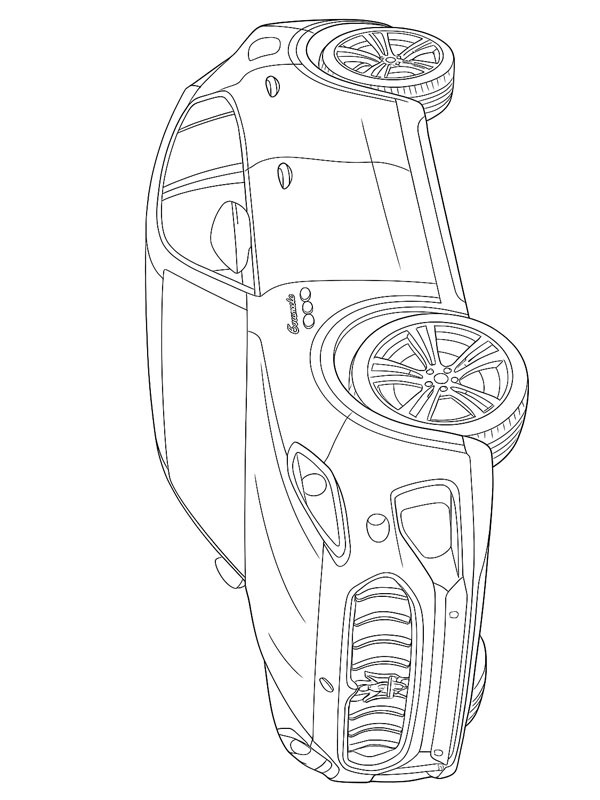 Maserati Grecale Colouring page