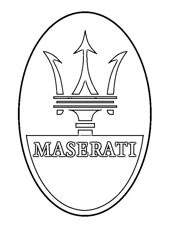 maserati logo Colouring page