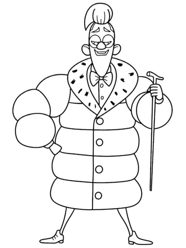 Maxime le Mal Colouring page