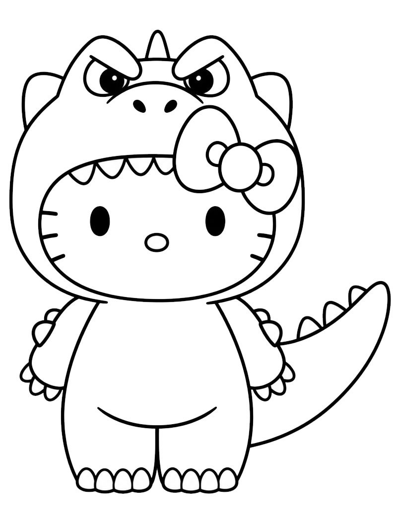 McDonald’s Hello Kitty Godzilla Colouring page McDonald’s Hello Kitty Godzilla Colouring page