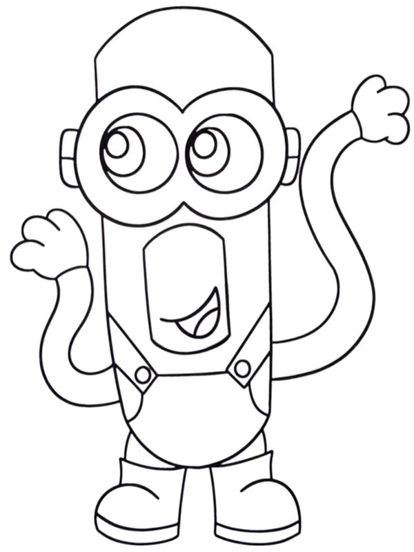 Mega Minion Tim Colouring page