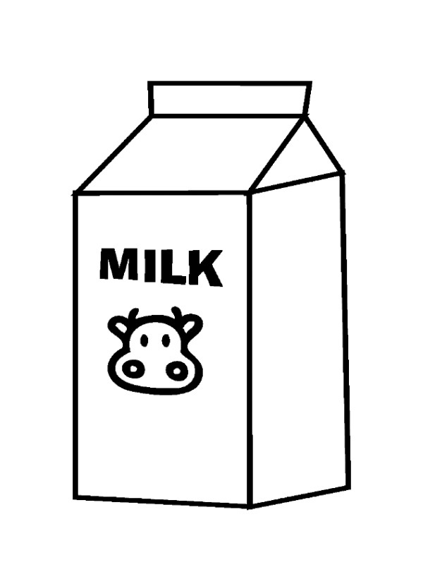 Milk pack Colouring page