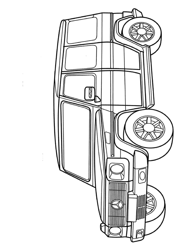 Mercedes Benz G class Colouring page